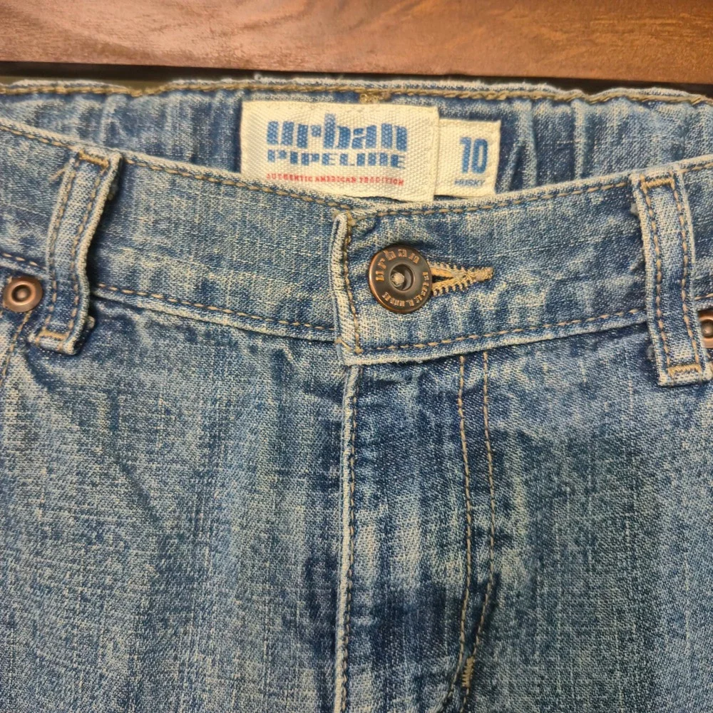 Urban Pipeline Boys Sz 10 Husky Medium Wash Straight Leg Adjustable Waist Jeans